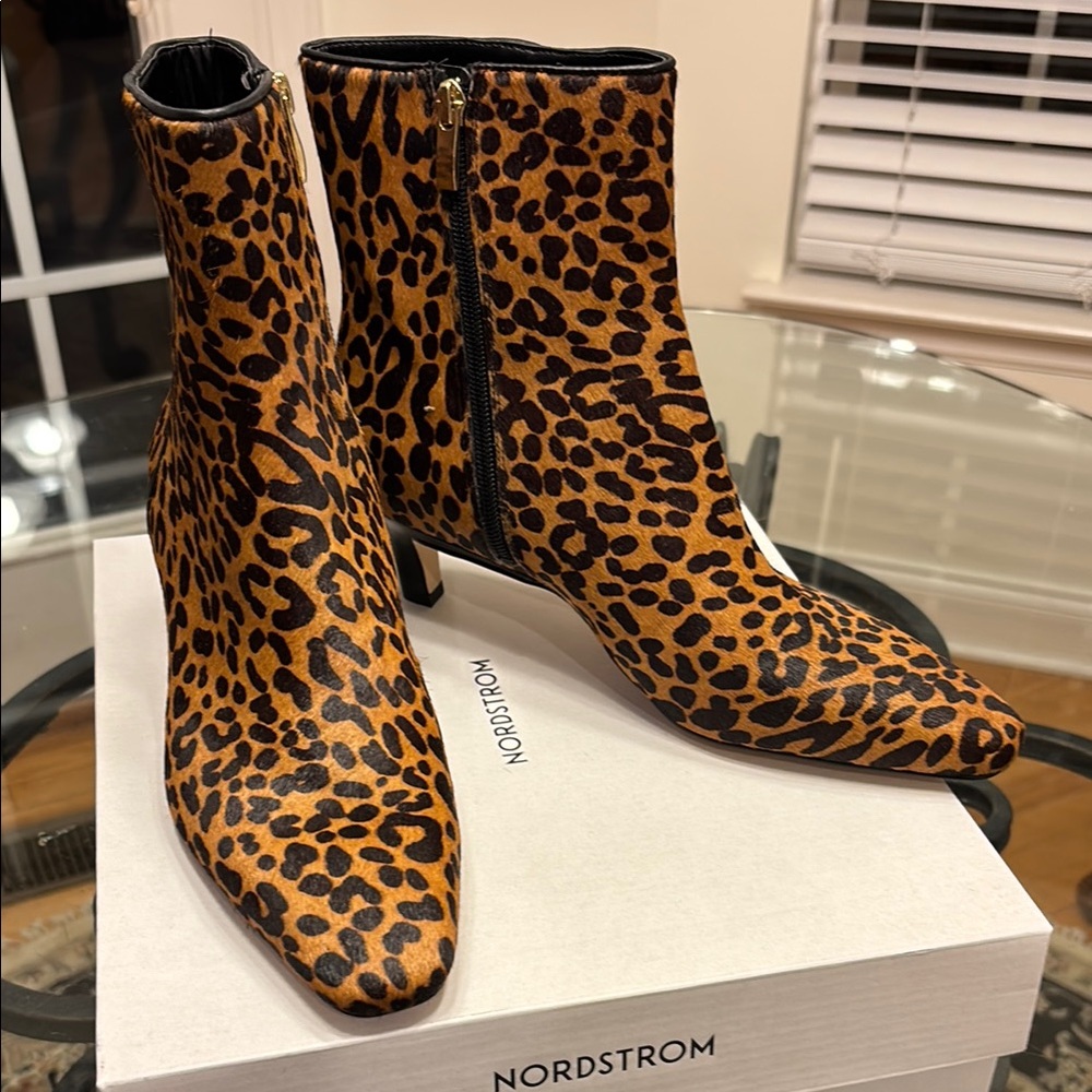 Nordstrom Animal Print Ankle Booties